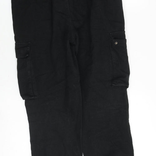 Don't Call me Jennyfer Womens Black Cotton Straight Jeans Size 30 in Regular Zip