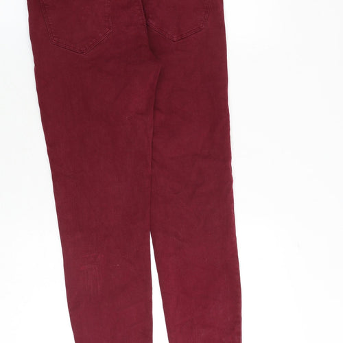 Zara Womens Purple Cotton Skinny Jeans Size 10 Regular Zip