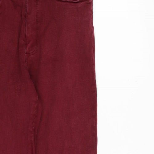 Zara Womens Purple Cotton Skinny Jeans Size 10 Regular Zip