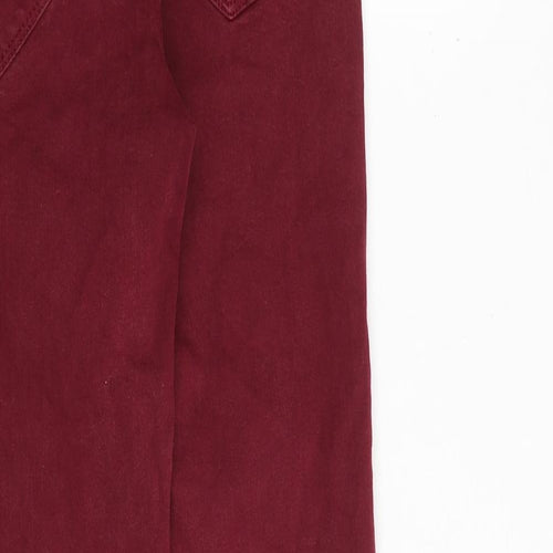 Zara Womens Purple Cotton Skinny Jeans Size 10 Regular Zip
