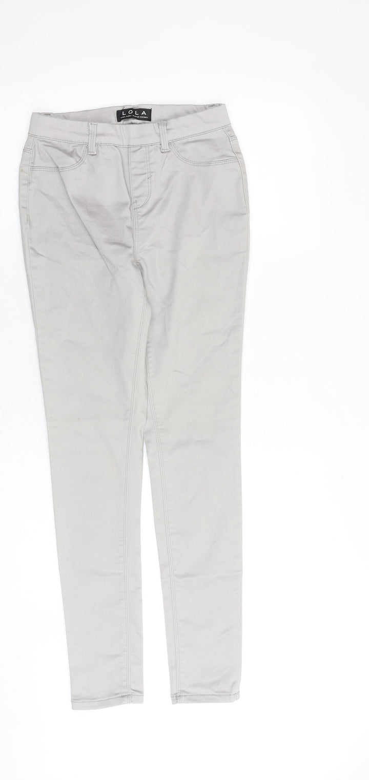 Peacocks Womens Grey Cotton Skinny Jeans Size 8 Regular - High rise