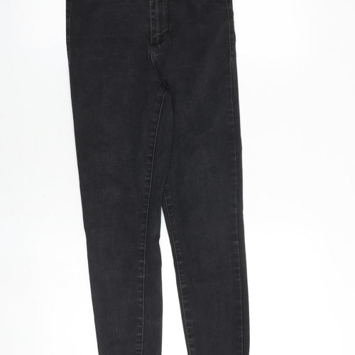 Denim & Co. Womens Black Cotton Skinny Jeans Size 8 Regular Zip