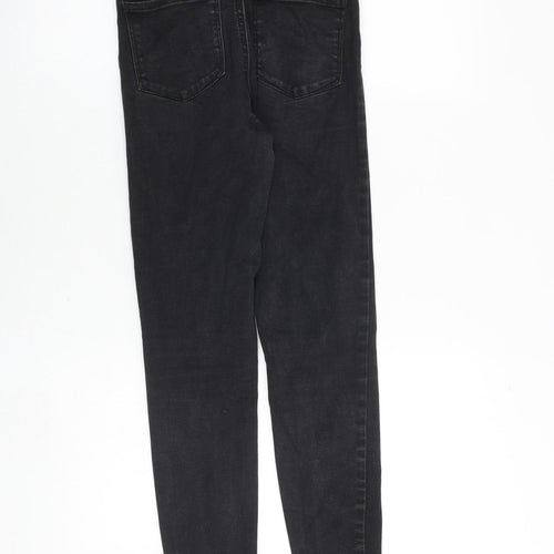 Denim & Co. Womens Black Cotton Skinny Jeans Size 8 Regular Zip