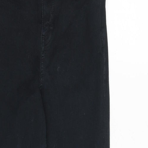 Topshop Womens Black Cotton Skinny Jeans Size 28 in Regular Zip