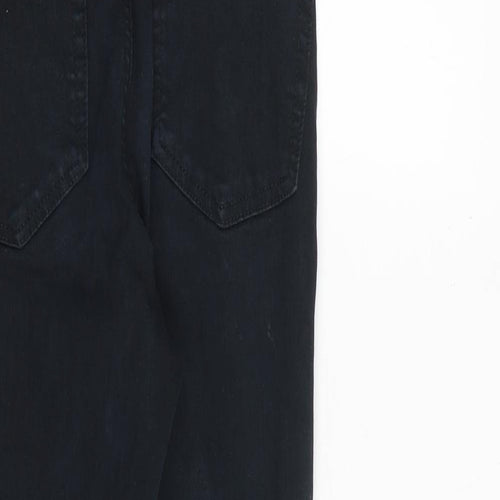 Topshop Womens Black Cotton Skinny Jeans Size 28 in Regular Zip