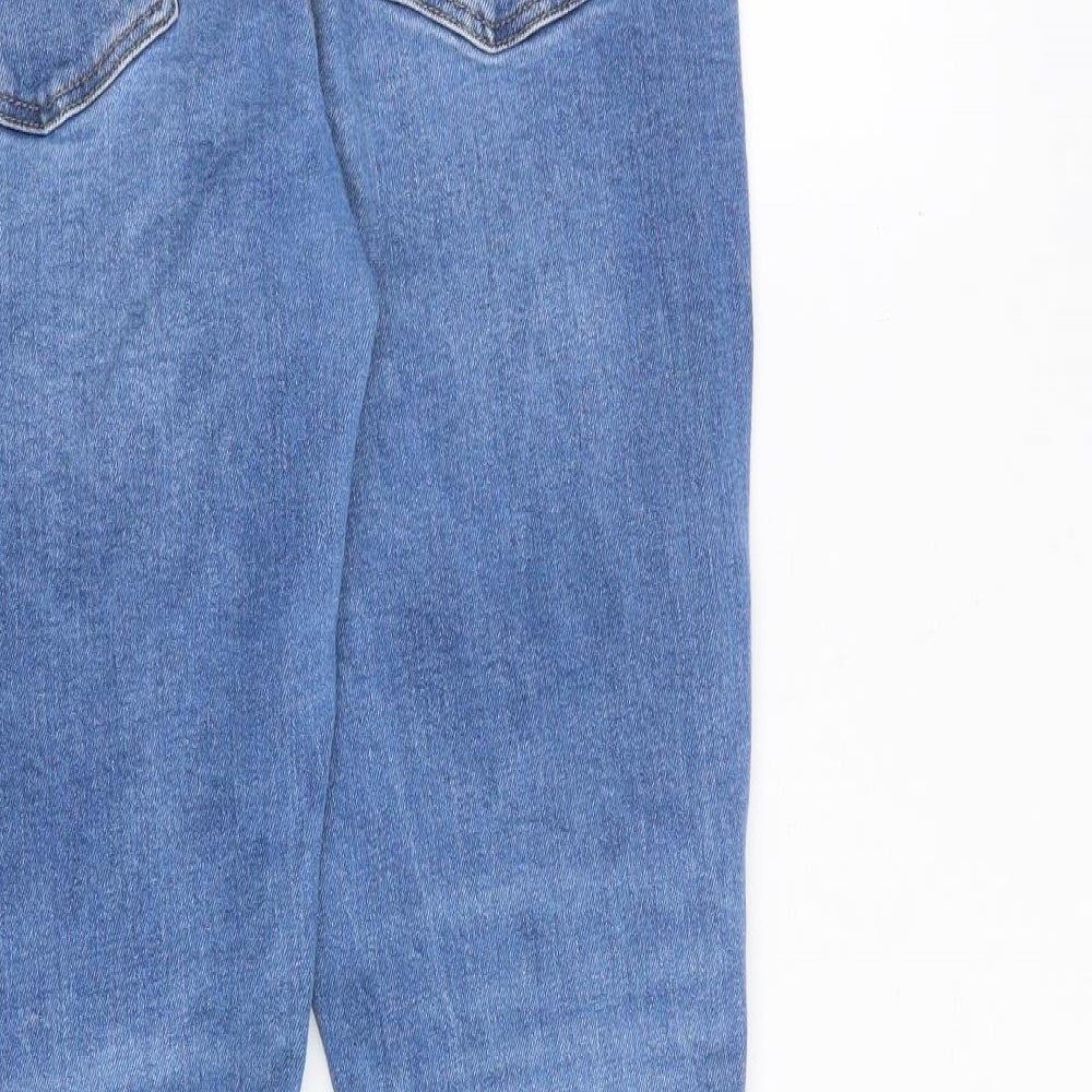 Denim & Co. Womens Blue Cotton Skinny Jeans Size 16 Regular Zip