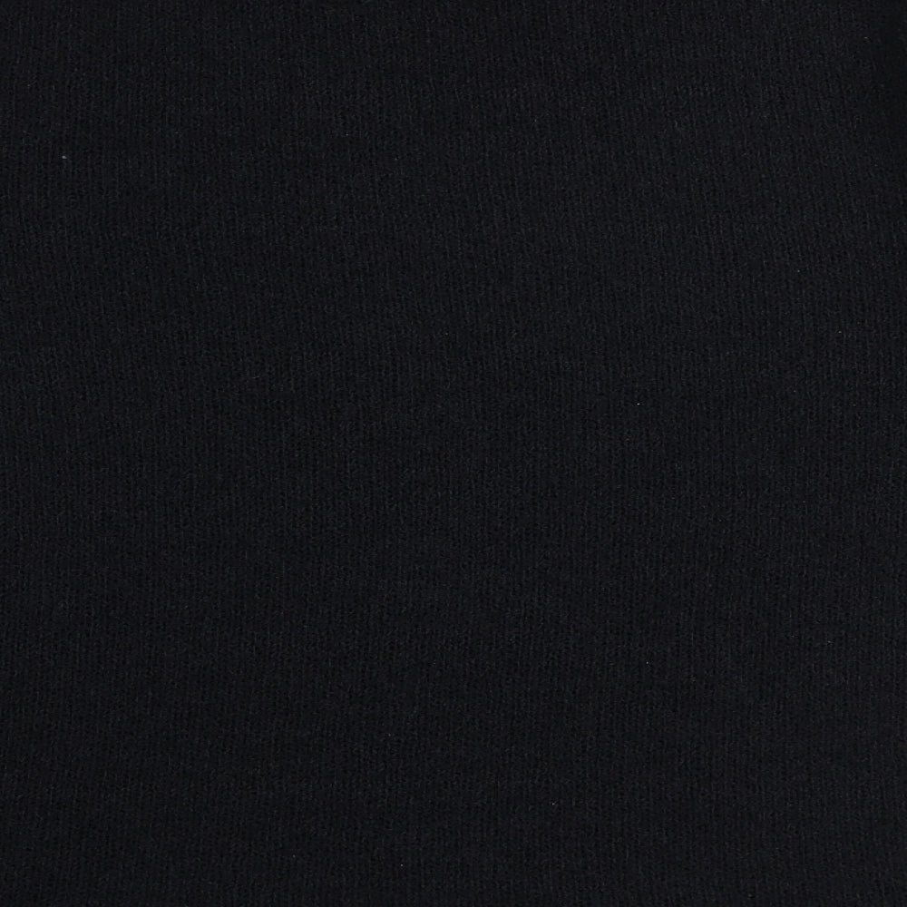 Topman Mens Black Round Neck Acrylic Pullover Jumper Size XL Long Sleeve