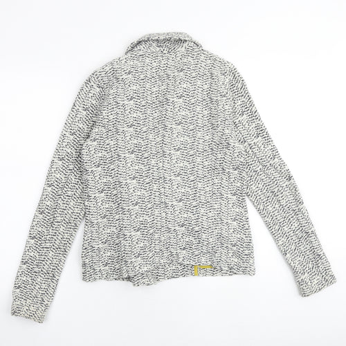 NEXT Womens White Geometric Jacket Size 12 Zip