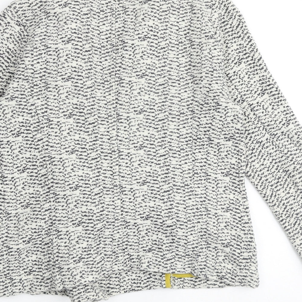 NEXT Womens White Geometric Jacket Size 12 Zip