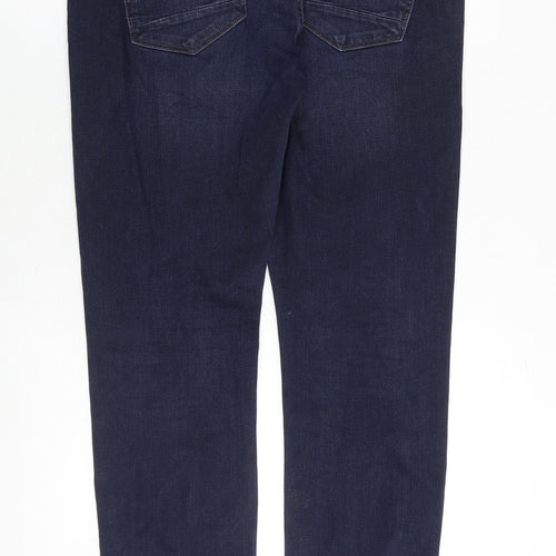 NEXT Mens Blue Cotton Straight Jeans Size 32 in Slim Zip
