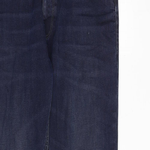 NEXT Mens Blue Cotton Straight Jeans Size 32 in Slim Zip