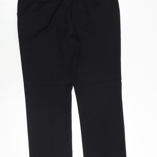 Bonmarché Womens Black Polyester Trousers Size 10 Regular Zip