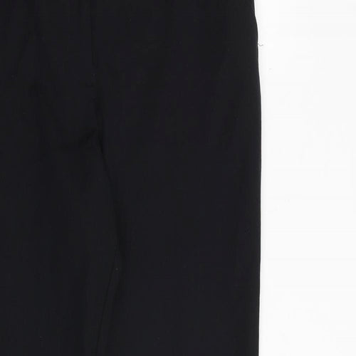 Bonmarché Womens Black Polyester Trousers Size 10 Regular Zip