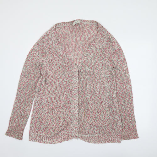Zizzi Womens Pink V-Neck Acrylic Cardigan Jumper Size M