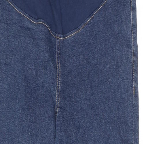 H&M Womens Blue Herringbone Cotton Skinny Jeans Size L Regular