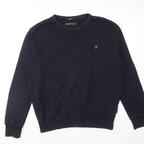 French Connection Mens Blue Cotton Pullover Sweatshirt Size M