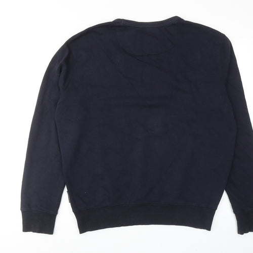 French Connection Mens Blue Cotton Pullover Sweatshirt Size M
