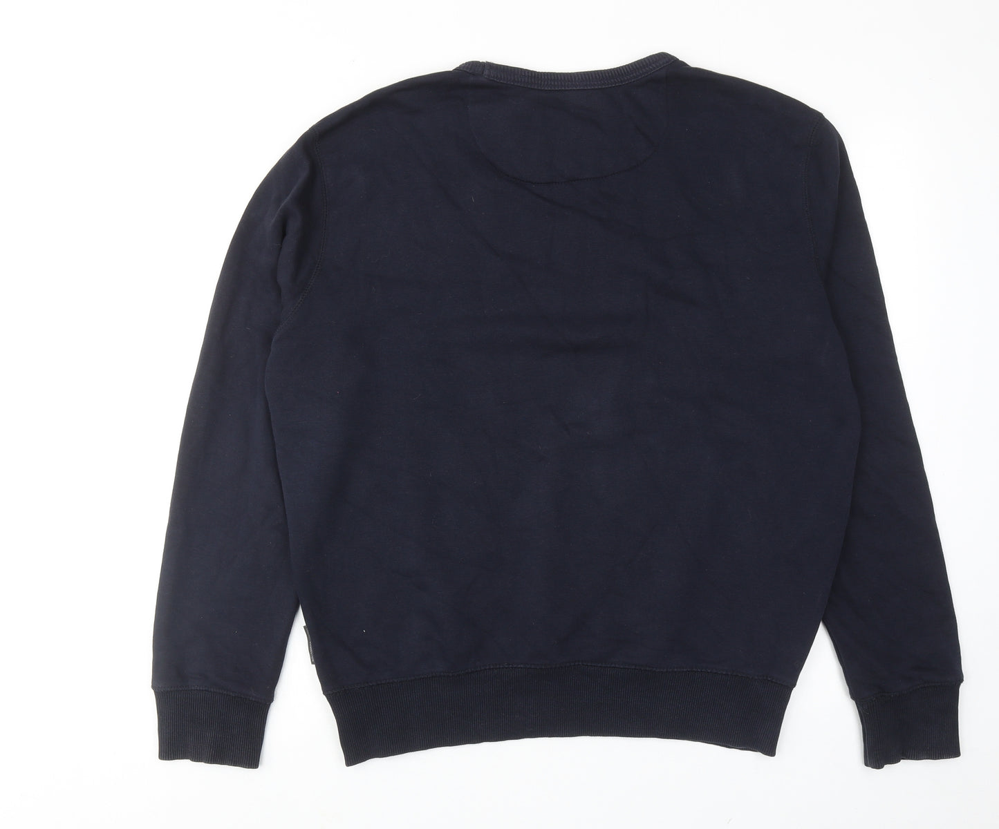 French Connection Mens Blue Cotton Pullover Sweatshirt Size M
