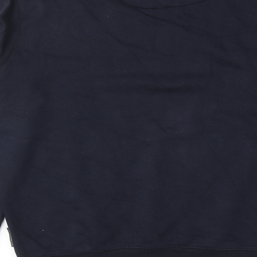 French Connection Mens Blue Cotton Pullover Sweatshirt Size M