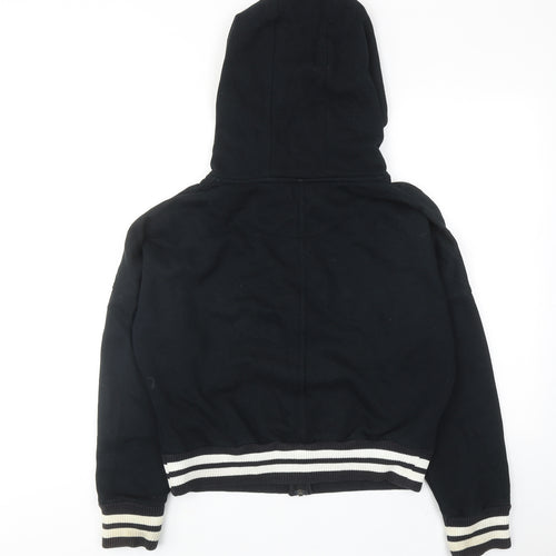 Nike Womens Black Cotton Full Zip Hoodie Size M Zip