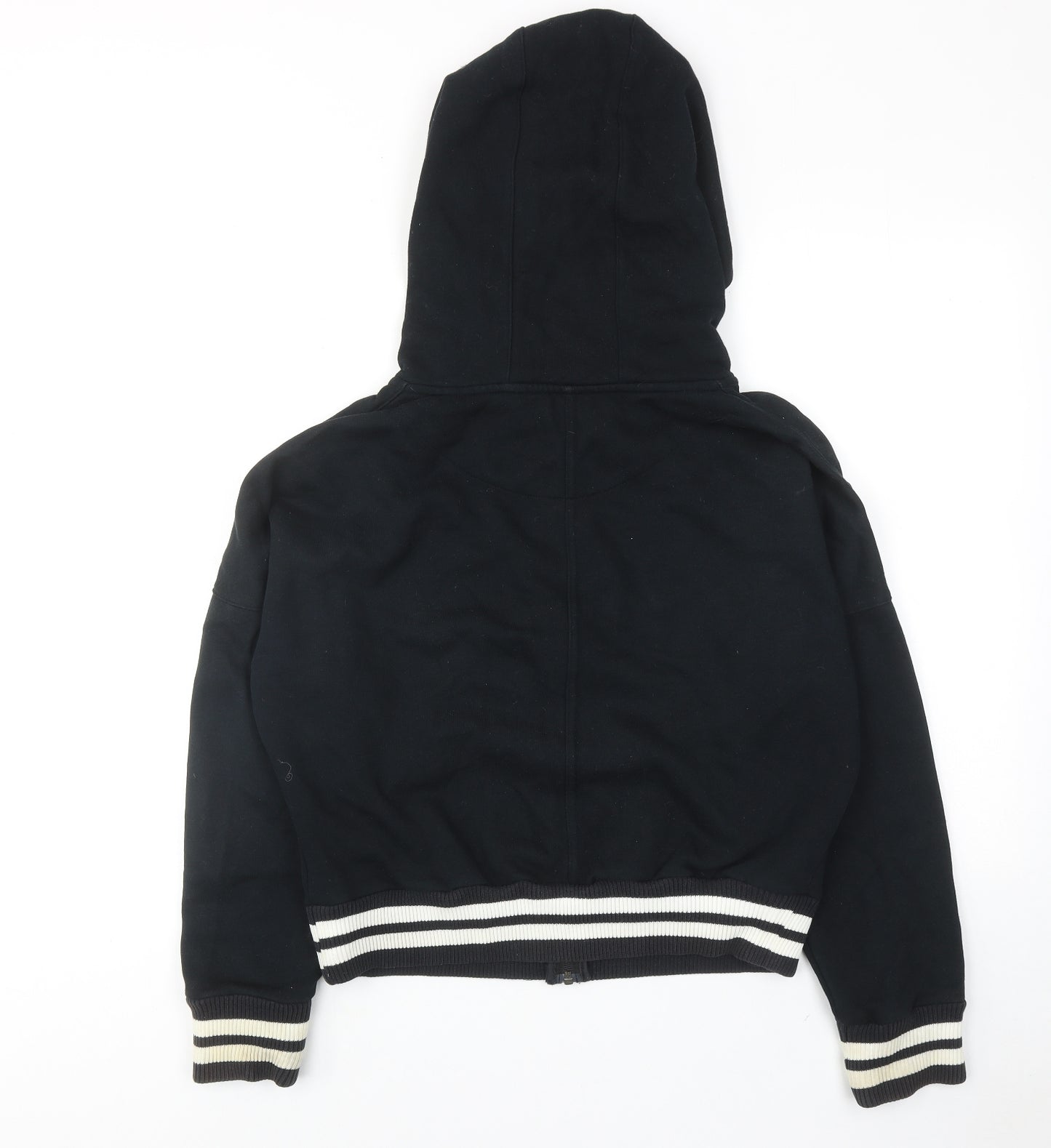 Nike Womens Black Cotton Full Zip Hoodie Size M Zip