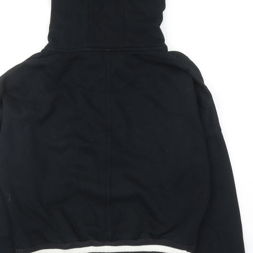 Nike Womens Black Cotton Full Zip Hoodie Size M Zip