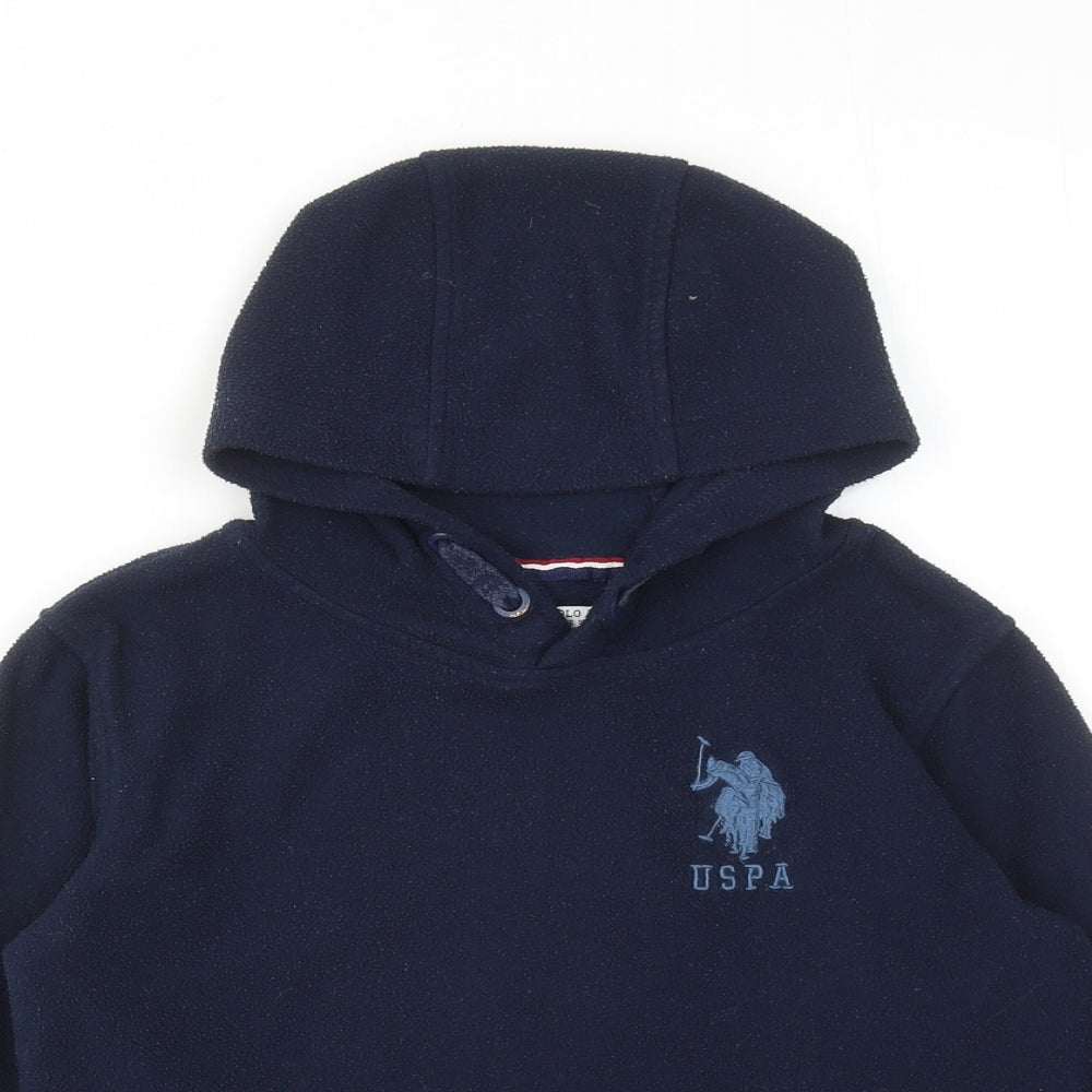 US Polo Assn. Boys Blue Polyester Pullover Hoodie Size 7-8 Years Pullover