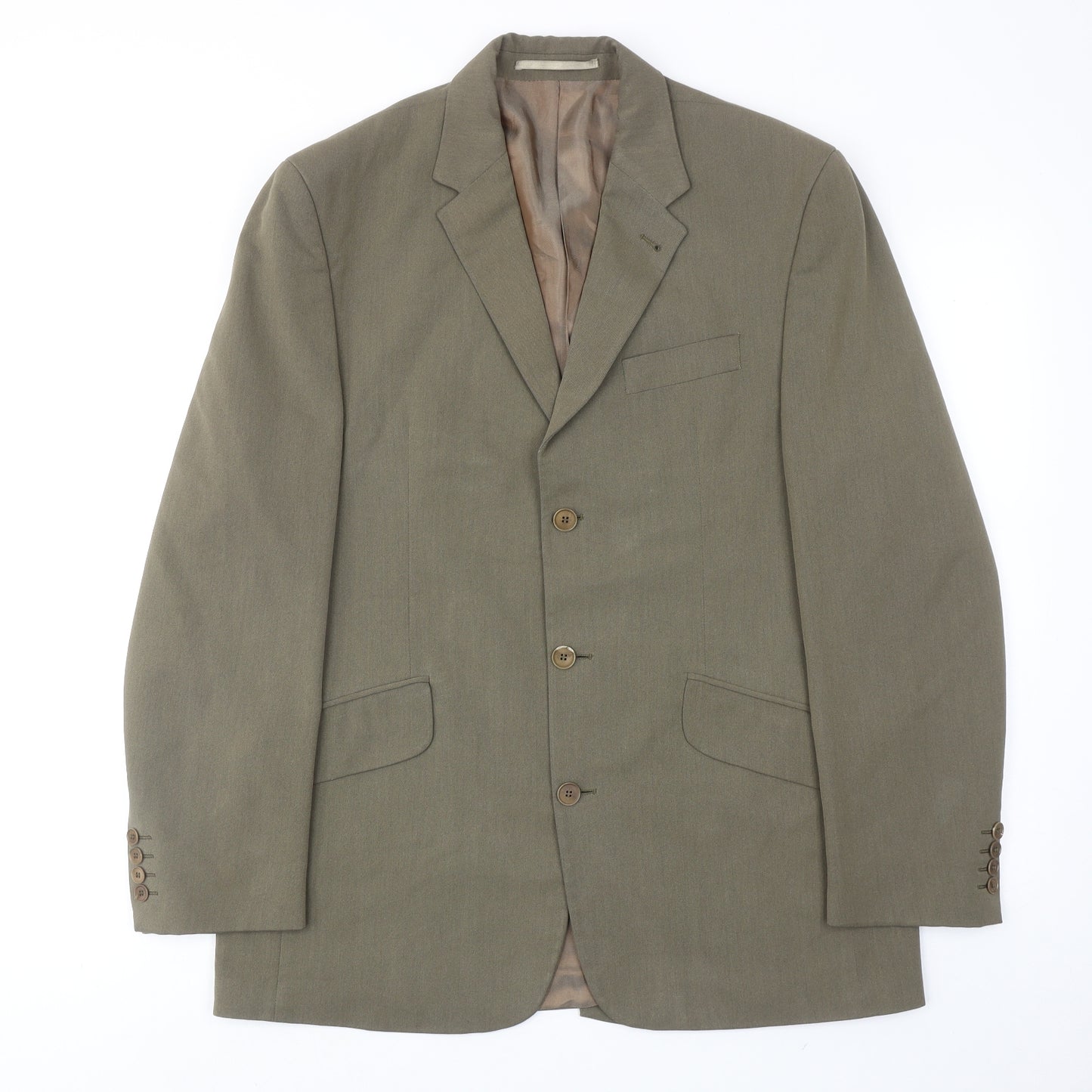NEXT Mens Green Polyester Jacket Suit Jacket Size 42 Regular