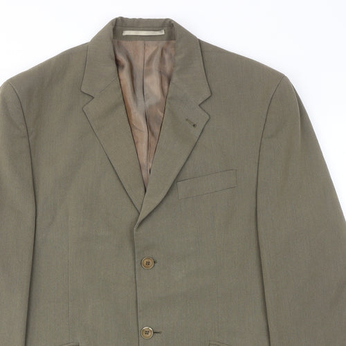 NEXT Mens Green Polyester Jacket Suit Jacket Size 42 Regular