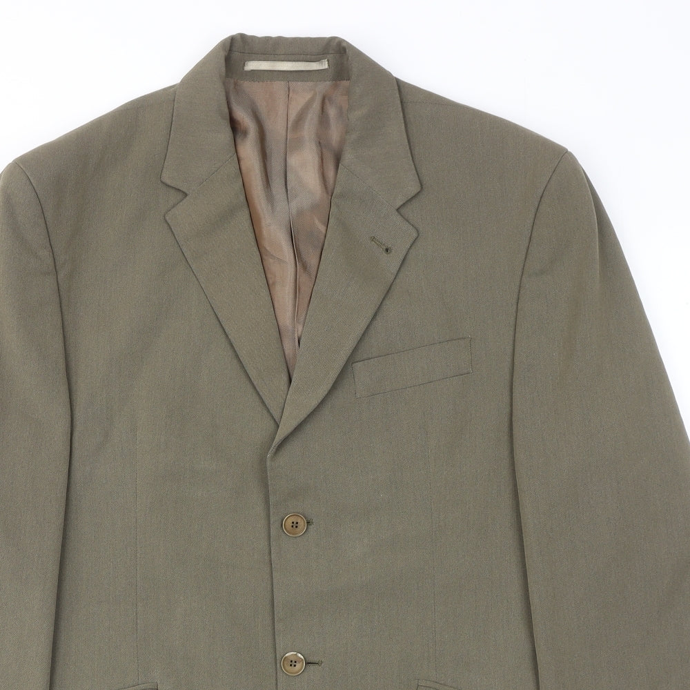 NEXT Mens Green Polyester Jacket Suit Jacket Size 42 Regular