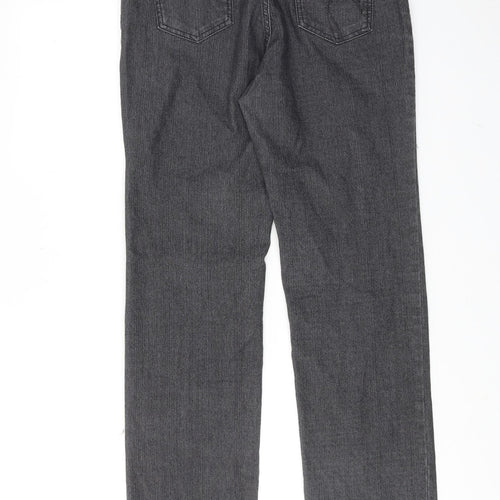 Per Una Womens Black Cotton Straight Jeans Size 10 Regular Zip