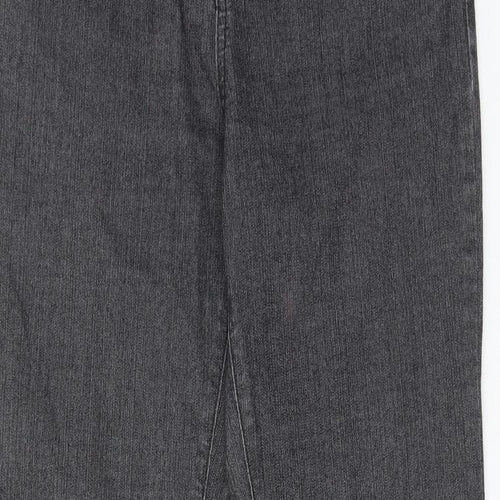 Per Una Womens Black Cotton Straight Jeans Size 10 Regular Zip