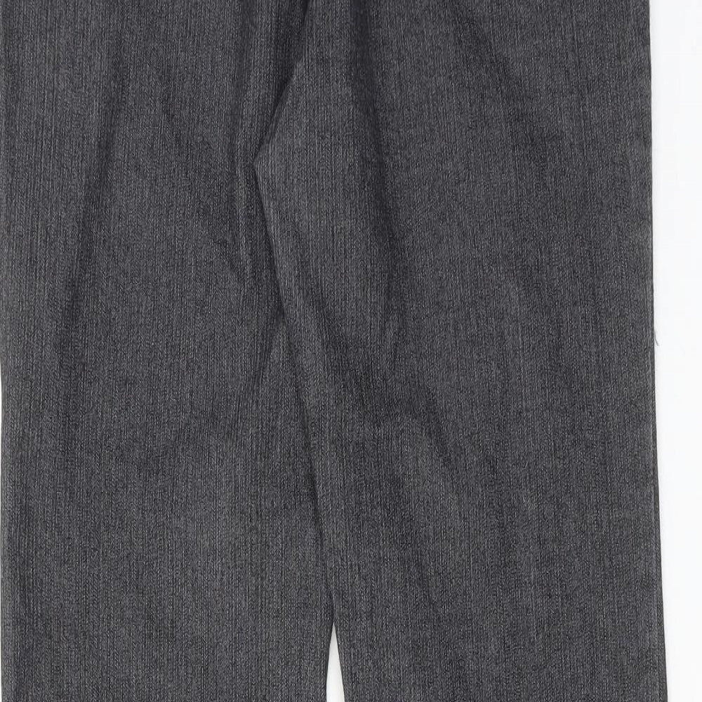 Per Una Womens Black Cotton Straight Jeans Size 10 Regular Zip