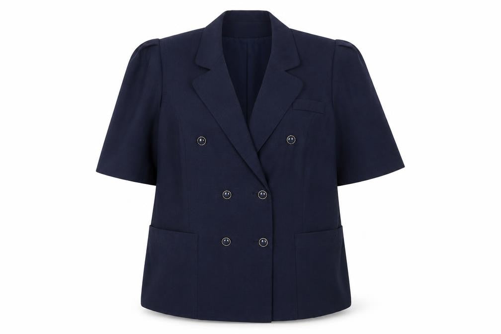 Front view of Citilities women’s blue polyester jacket suit jacket, size UK 20, button - pockets