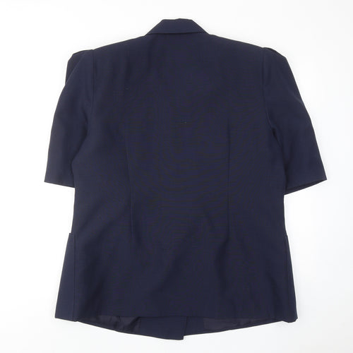 Citilities Womens Blue Polyester Jacket Suit Jacket Size 20 Button - Pockets