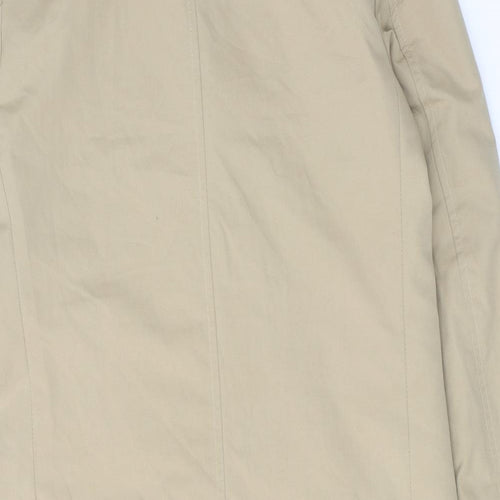 H&M Womens Beige Overcoat Coat Size S Button
