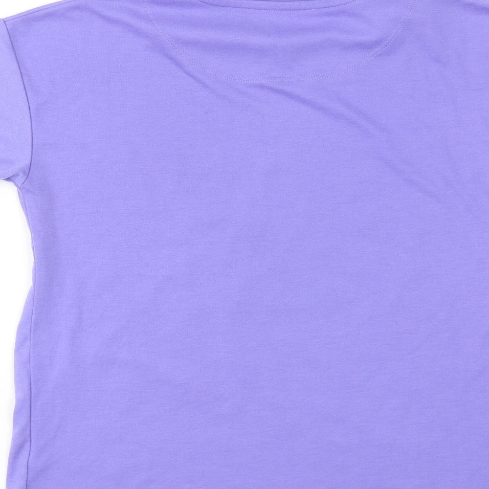 Harry bear Girls Purple Polyester Pullover T-Shirt Size 11-12 Years Crew Neck Pullover - Pugicorn