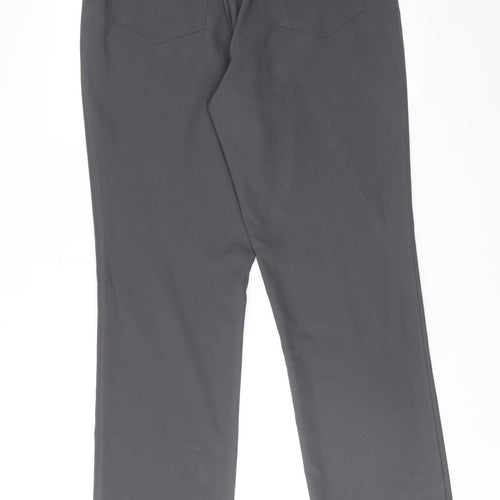 Joie De Vivre Womens Grey Polyester Trousers Size 16 Regular Zip