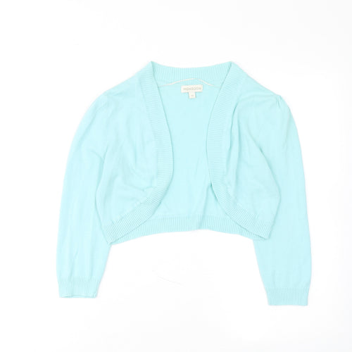 Monsoon Womens Blue V-Neck Cotton Cardigan Jumper Size M