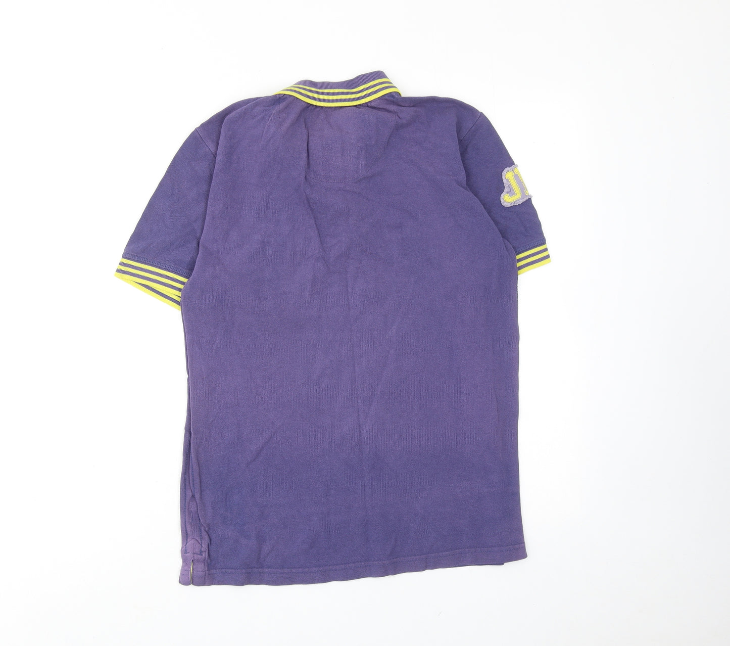 Joe Browns Mens Purple Cotton Polo Size S Collared Button