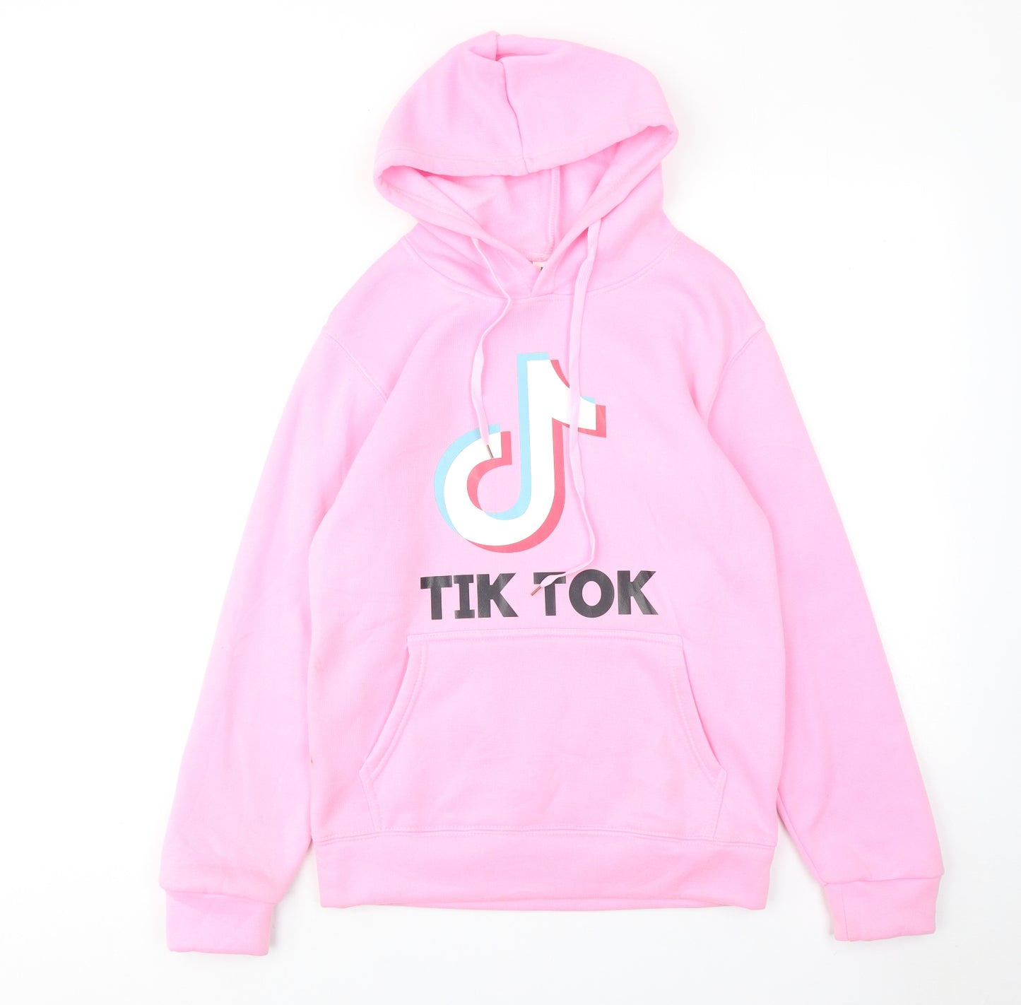 Tik Tok Womens Pink Polyester Pullover Hoodie Size M Pullover