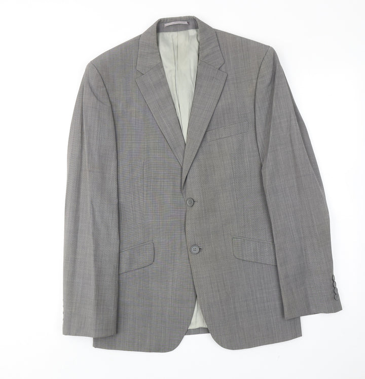 French Connection Mens Grey Wool Jacket Suit Jacket Size 38 Regular