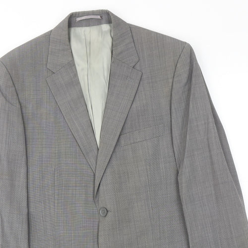 French Connection Mens Grey Wool Jacket Suit Jacket Size 38 Regular