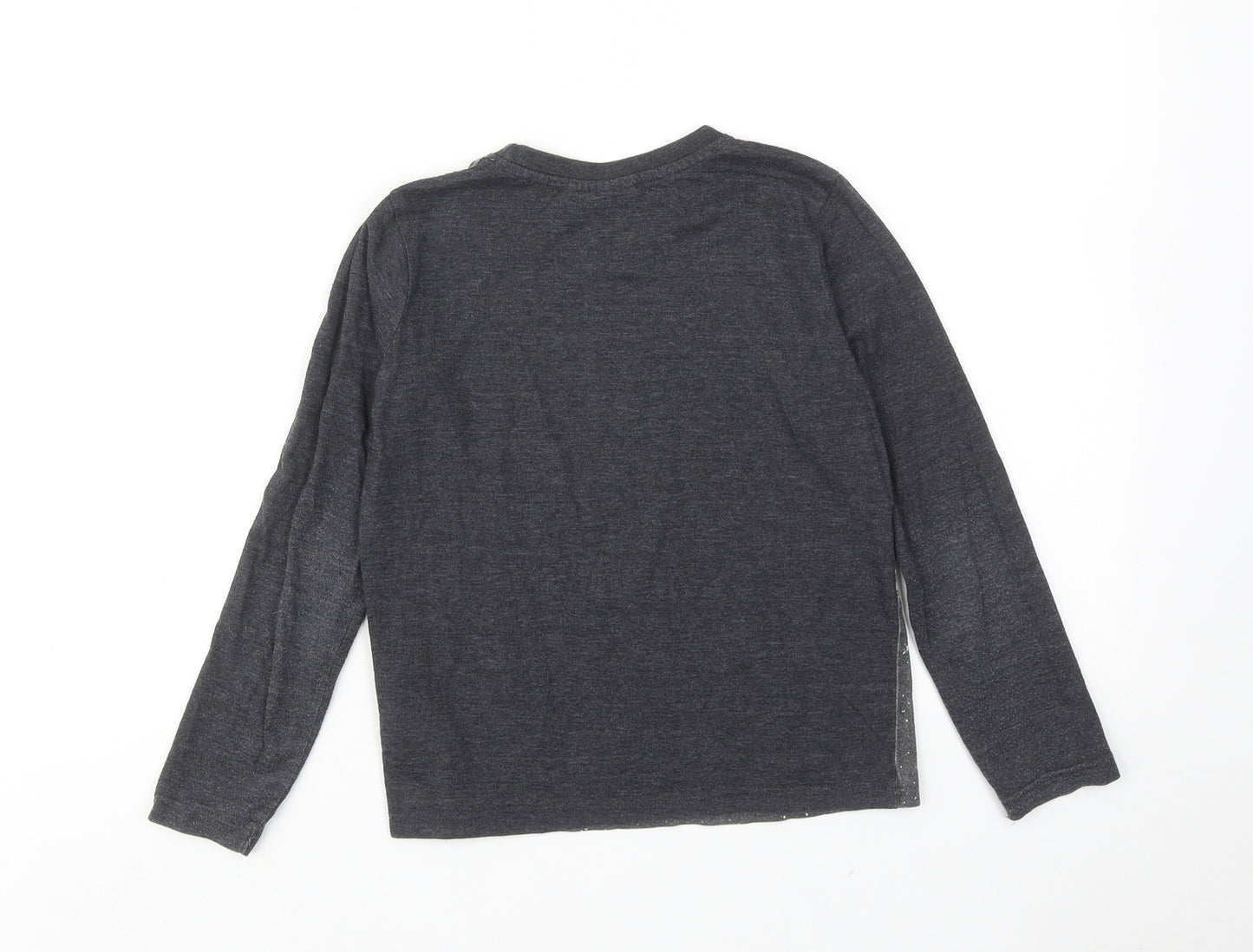 Star Wars Boys Grey Cotton Basic T-Shirt Size 6-7 Years Round Neck Pullover