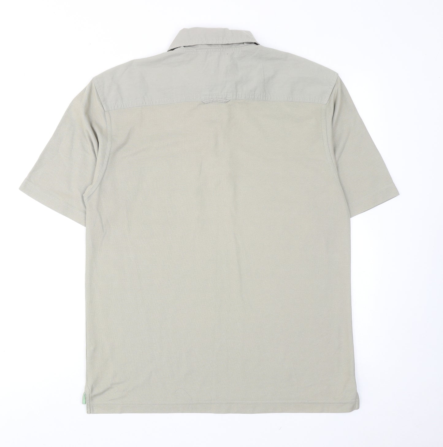 Blue Harbour Mens Grey Cotton Polo Size S Collared Button