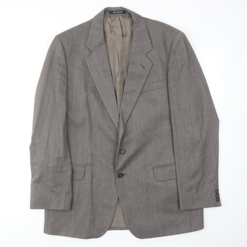 St.Micheal Mens Grey Wool Jacket Suit Jacket Size 42 Regular