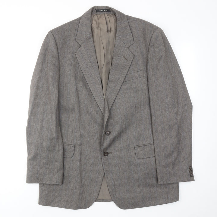 St.Micheal Mens Grey Wool Jacket Suit Jacket Size 42 Regular