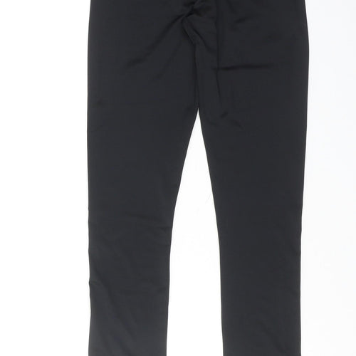 NEXT Girls Black Polyester Jogger Trousers Size 12 Years Regular Pullover - Leggings