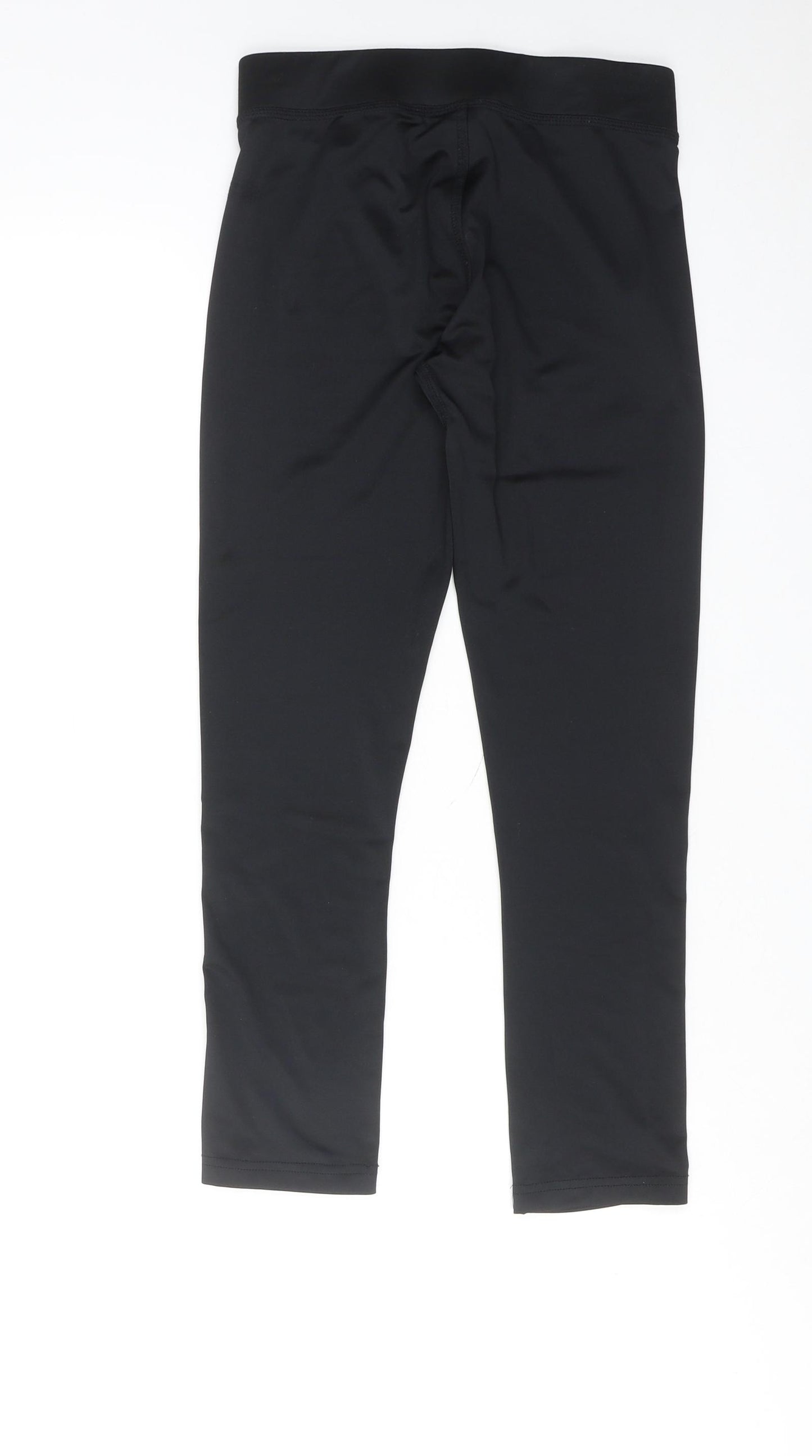 NEXT Girls Black Polyester Jogger Trousers Size 12 Years Regular Pullover - Leggings