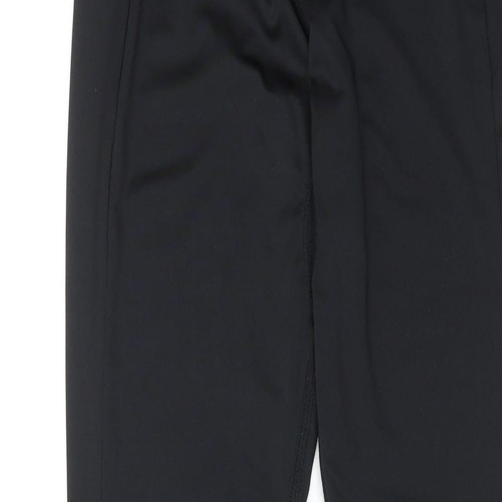 NEXT Girls Black Polyester Jogger Trousers Size 12 Years Regular Pullover - Leggings
